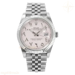 Datejust 41 126300 Pink Dial with Arabic Numerals in Steel