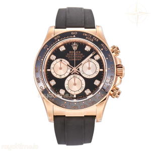 Daytona 126515 TMF Black/RG Diamonds Dial on Oysterflex Strap DD4131