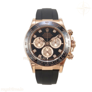 Daytona 126515 TMF Black/RG Diamonds Dial on Oysterflex Strap DD4131(162g)