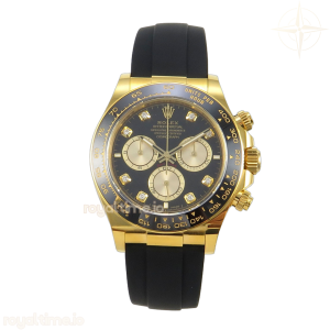 Daytona 126518 ARF Black/YG Diamonds Dial on Oysterflex Strap DD4131 V2 (Weighted)