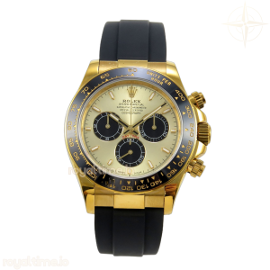 Daytona 126518 QF YG/Black Dial on Oysterflex Strap JH4131 V18 (Free Sprung) Weighted 157g