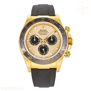 Daytona 126518 TMF YG/Black Dial on Oysterflex Strap DD4131