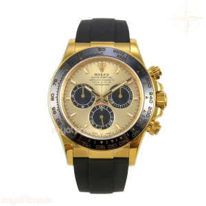 Daytona 126518 TMF YG/Black Dial on Oysterflex Strap SH4131 (Weighted)