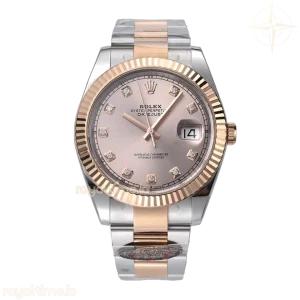 Datejust 41 126331 Pink Sundust Dial Diamond Markers in Everose/Steel on Oyster Bracelet
