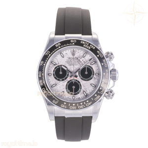 Daytona 126519 3BF Real Meteorite Dial Sticks Markers on Oysterflex Strap Weighted 160g