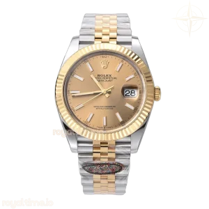 Datejust 41 126333 Champagne Dial Stick Markers in Yellow/Steel on Jubilee Bracelet