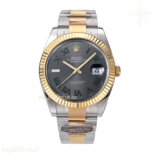 Datejust 41 126333 Slate Dial Stick Markers in Yellow/Steel on Oyster Bracelet