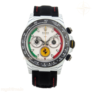 Daytona DIW Ferrari White Carbon DIWF White Italy Dial on Black Nylon Strap DD4801