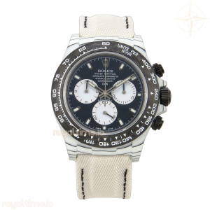 Daytona DIW White Carbon N6F Black Dial on White Nylon Strap SA4130