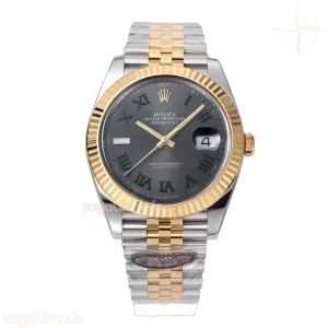 Datejust 41 126333 Slate Dial Stick Markers in YellowSteel on Jubilee Bracelet