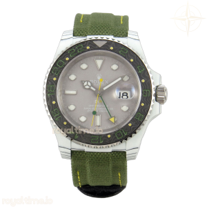 GMT Master DiW "VERDANT GRAY" DIWF on Green Nylon Strap VR3285