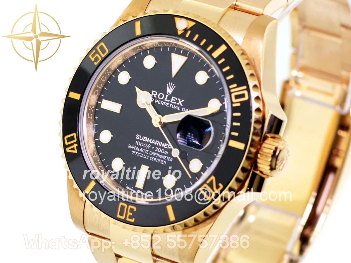 Submariner 126618LN VF 904L Stainless Steel Black Dial on Yellow Gold Bracelet DD3235 - Image 2