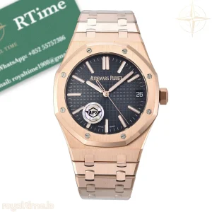 Audemars Piguet Royal Oak 15510 RG APSF Blue Dial on RG Bracelet SA4302 Super Clone V3 Free Sprung