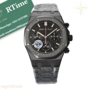 Audemars Piguet Royal Oak Chrono 26240 Black Ceramic APSF Black Dial on Ceramic Bracelet SA4401 V2 Free Sprung
