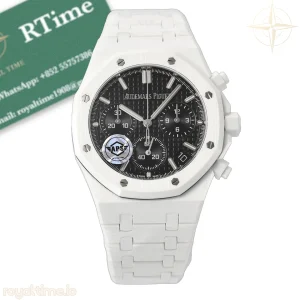Audemars Piguet Royal Oak Chrono 26240 White Ceramic APSF Black Dial on Ceramic Bracelet SA4401 V2