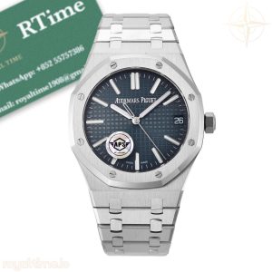 Audemars Piguet Royal Oak 15510 SS APSF Blue Dial on SS Bracelet SA4302 Super Clone V3 (Free Sprung)